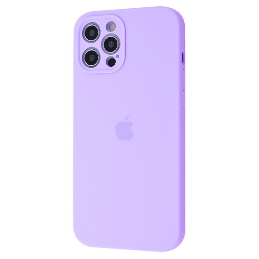 Накладка Silicone Case Camera Protection iPhone 12 Pro Max, (42) Light Purple