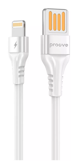 Кабель Proove Double Way Silicone Lightning 2.4A (1m), White