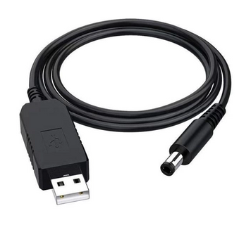 Кабель живлення для роутера Boost Cable USB-DC12V (2,1x5,5mm), Black