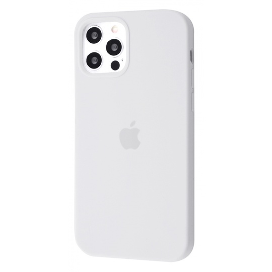 Накладка Silicone Case Full Cover Apple iPhone 12/12 Pro, (9) White