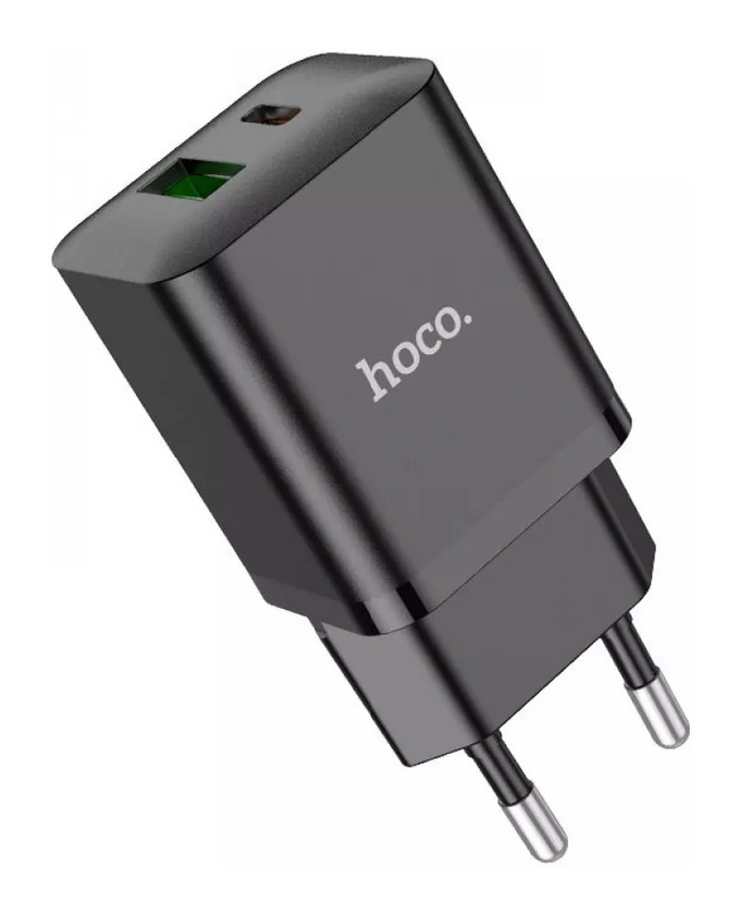ЗП Hoco N28 Founder 20W (Type-C + USB), Black