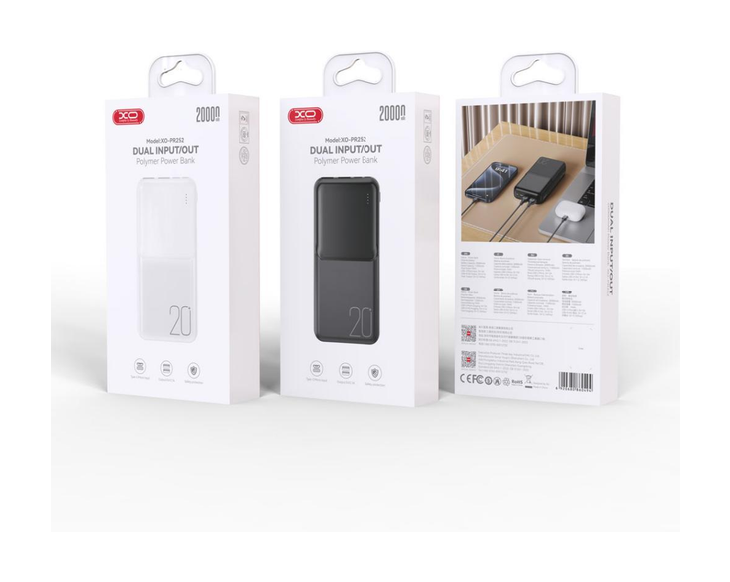 Power Bank XO PR252 20000mAh 5V-2A, Black