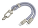 Тримач Hoco GH5 Elegant на руку з кабелем Type-C to Lightning PD 20W 0,21m, Blue/Gray