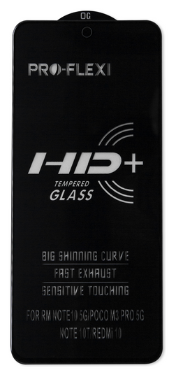 Захисне скло Glass Pro-Flexi HD Full Glue Xiaomi Redmi 10/Poco M3 Pro/Redmi Note 10 5G, Black