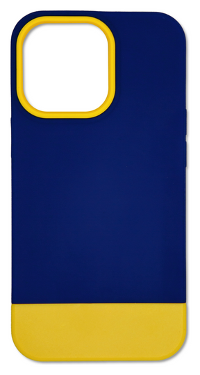Накладка TPU+PC Bichromatic для Apple iPhone 13 Pro, Navy Blue/Yellow