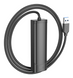 USB-HUB Hoco HB41 Easy safety 4-in-1 Adapter USB to USB3.0+USB2.0*3 1.2m, Black