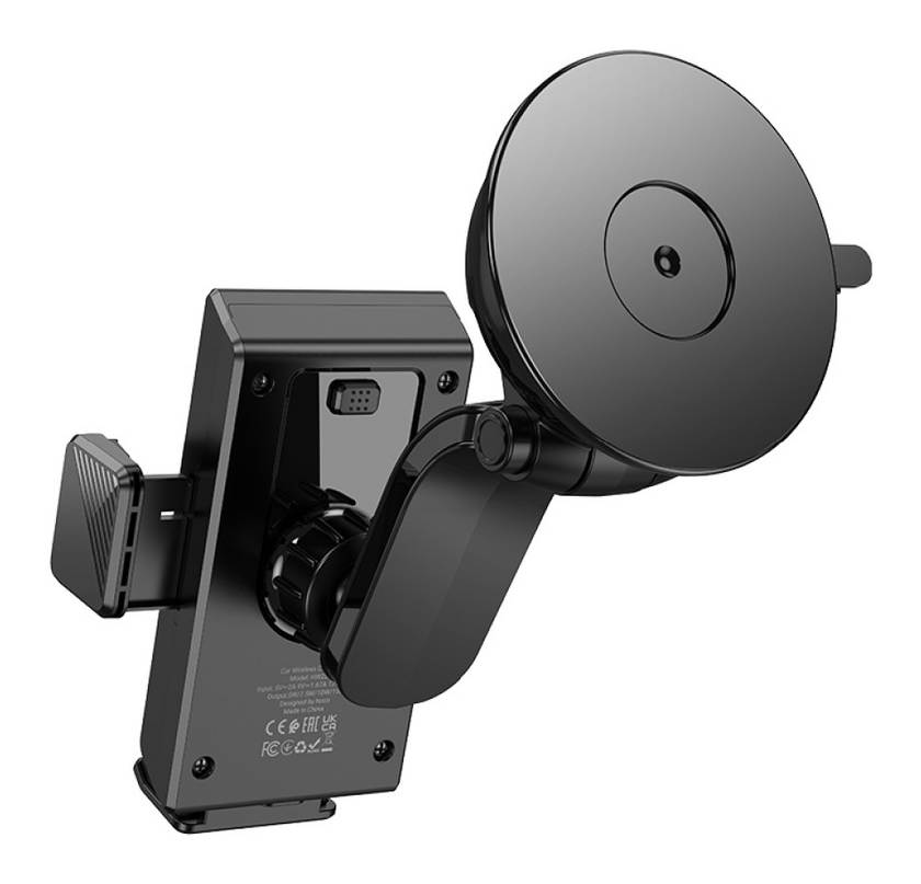 Тримач Holder Hoco HW22 Precious з бездротовою зарядкою 15W (center console), Black