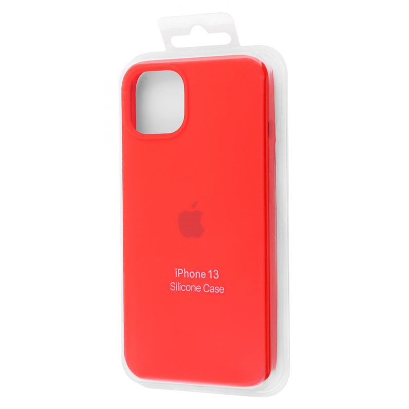 Накладка Silicone Case Full Cover Apple iPhone 13, (14) Red