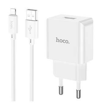 ЗП Hoco C106A Leisure + кабель USB - Lightning, White