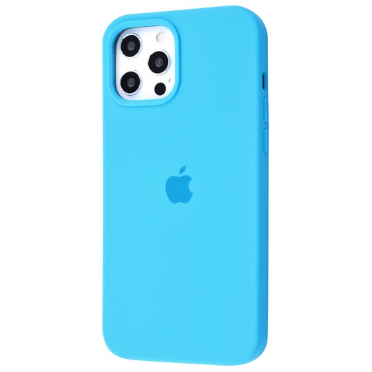 Накладка Silicone Case Full Cover Apple iPhone 12/12 Pro, (3) Blue