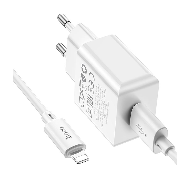 ЗП Hoco C106A Leisure + кабель USB - Lightning, White