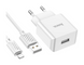 ЗП Hoco C106A Leisure + кабель USB - Lightning, White