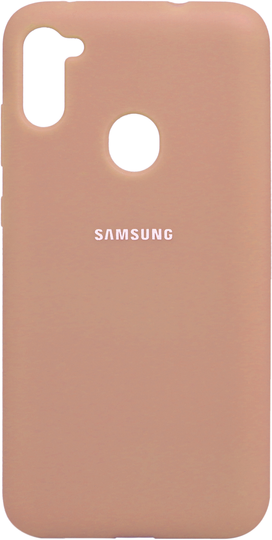 Накладка Silicone Cover Full Camera (AA) Samsung Galaxy A11/M11, Pink Sand