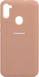 Накладка Silicone Cover Full Camera (AA) Samsung Galaxy A11/M11, Pink Sand