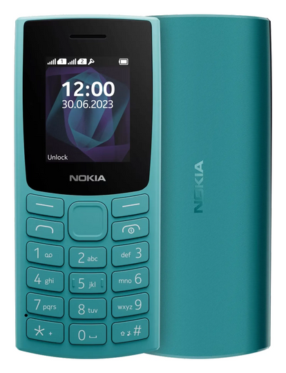 Телефон Nokia 105 SS 2023, Cyan