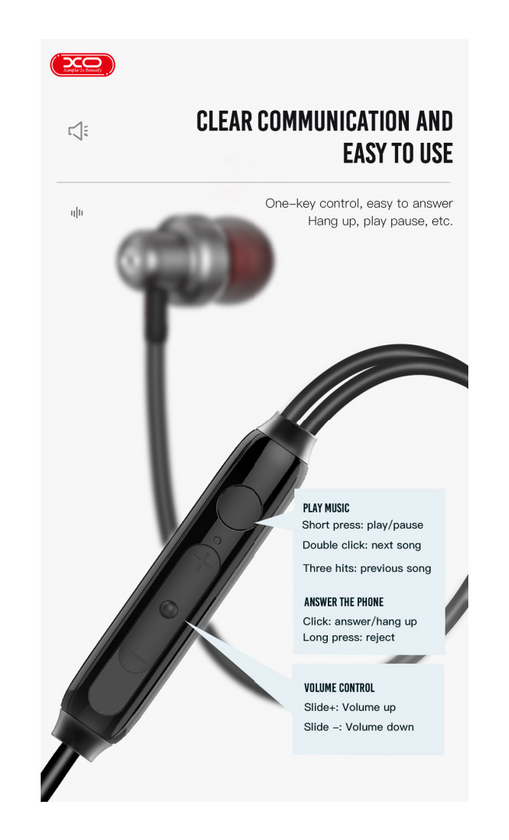 Навушники MP3 XO EP38 з мікрофоном 3.5 mm (1.15m), Silver