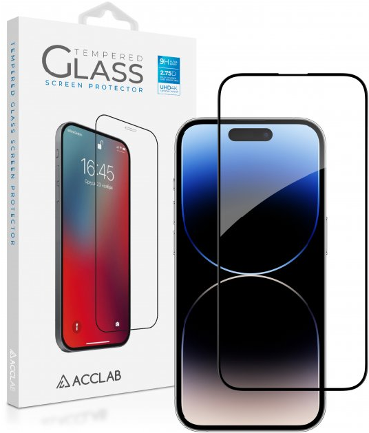 Захисне скло ACCLAB Full Glue Apple iPhone 14 Pro, Black