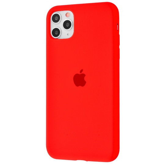 Накладка Silicone Case Full Cover Apple iPhone 11 Pro Max, (14) Red