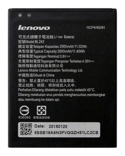 АКБ Lenovo BL243 (2900mAh) A7000 / K3 Note / K50
