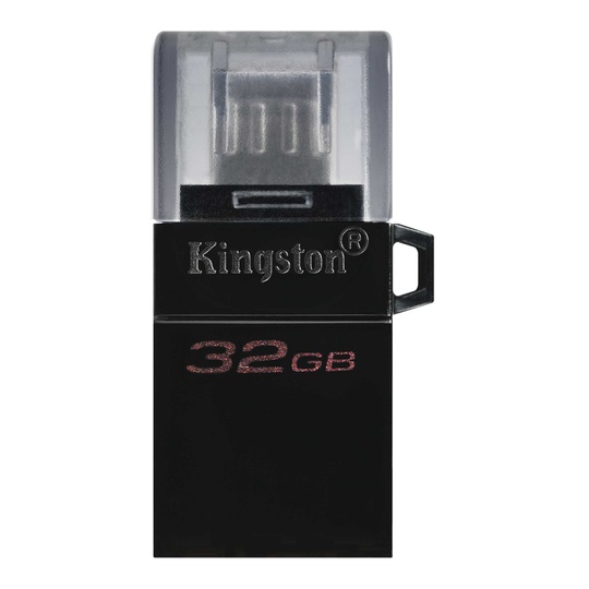Флешка USB 32GB Kingston DataTraveler MicroDuo 3G2 OTG, USB 3.0, Black, Black