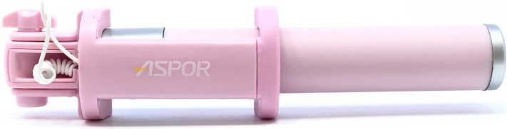 Монопод Aspor K-2 AUX Soft touch, Pink