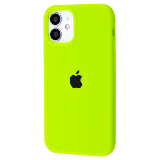 Накладка Silicone Case Full Cover Apple iPhone 12 mini, (40) Lime Green
