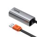 USB Хаб Baseus Steel Cannon Series USB-A/USB-C to Ethernet, Gray, Gray